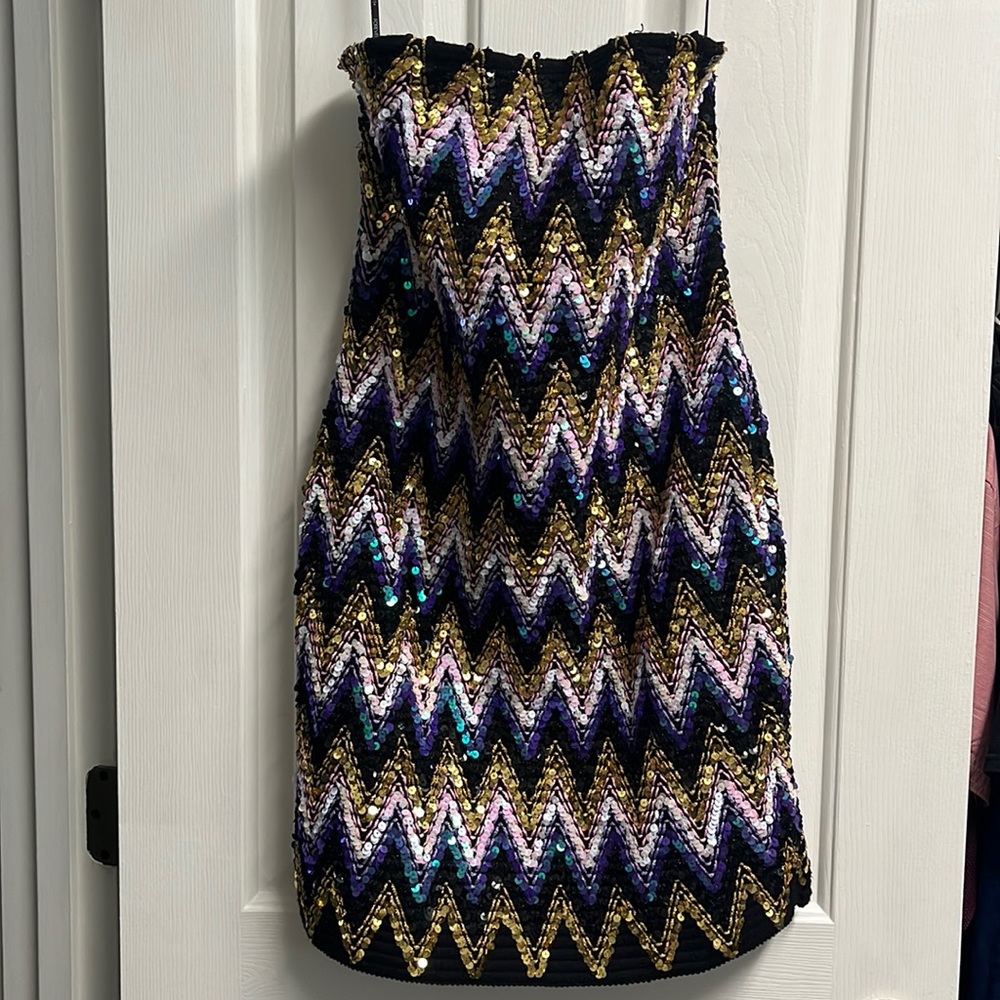 Sequin tube top dress